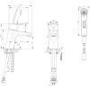 смеситель для раковины bravat line f15299c-2 с гигиеническим душем