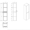 шкаф пенал belbagno pietra 35 подвесной темно-коричневый pietra-1500-2a-sc-pl