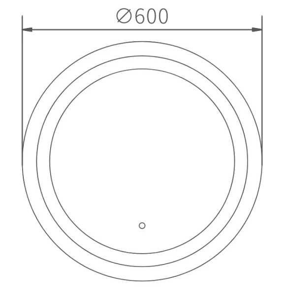 зеркало haiba 60 hb662 с подсветкой с сенсорным выключателем