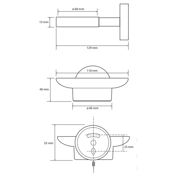 Мыльница Bemeta Omega 104108042