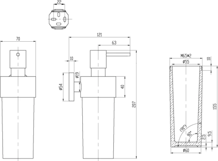 дозатор villeroy & boch elements tender tva15100700061