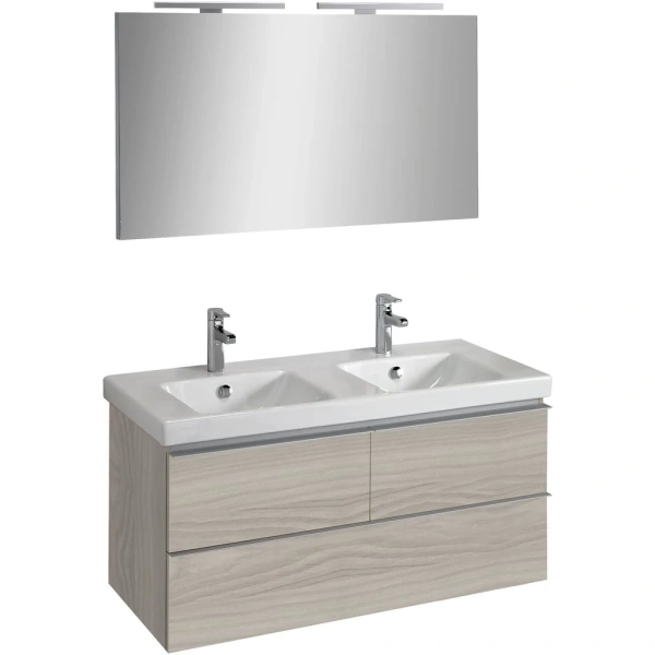 раковина подвесная 140 см jacob delafon odeon up e4779-00, двойная, цвет белый