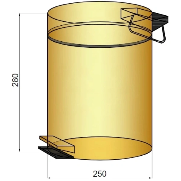 Ведро для мусора Boheme Medici 10630 Бронза