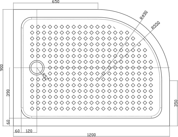 акриловый поддон 120x90 см cezares tray-a-rh-120/90-550-15-w-r