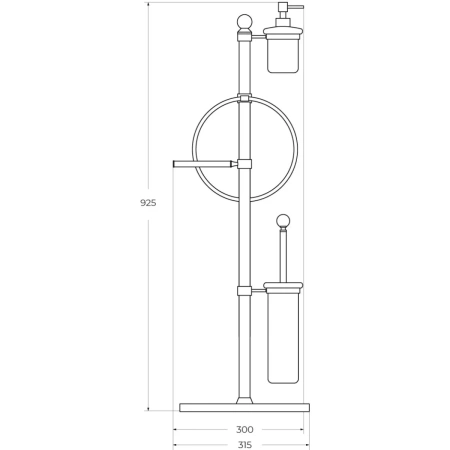напольная стойка cezares olimp olimp-wbd-03/24-m золото 24 карат