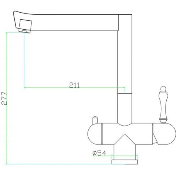 смеситель для кухни zorg inox szr-1017-7b