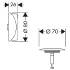 накладки для слив-перелива hansgrohe flexaplus 58185000 хром