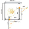 душевой уголок 90-100x80-90 cezares slider-ah-2-80/90-90/100-c-cr прозрачное