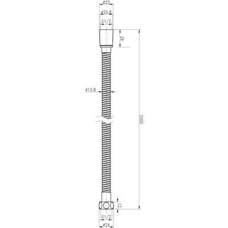 душевой шланг 200 cezares czr-fmm-200-01