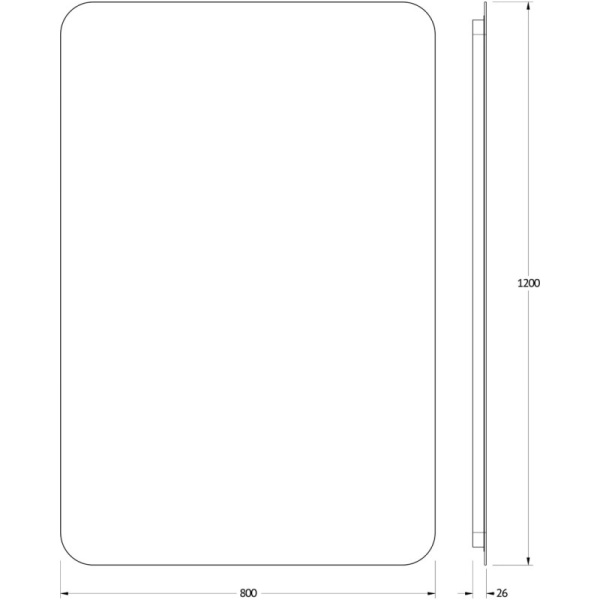 зеркало 80х120 см defesto opti df 2820