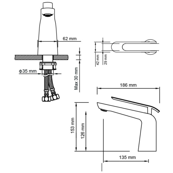 смеситель для раковины timo olivia 3161/00f