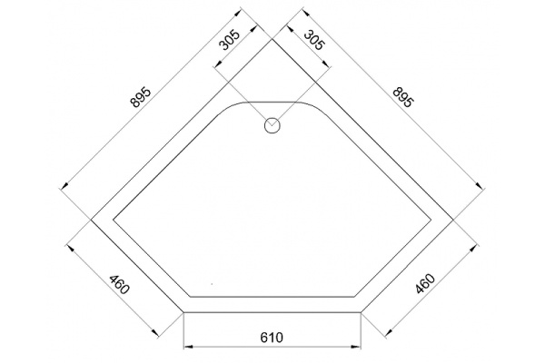 душевой поддон royal bath tr 90×90 rb90tr белый