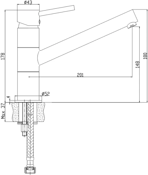 смеситель для кухни iddis velikan vl3pbsgi05