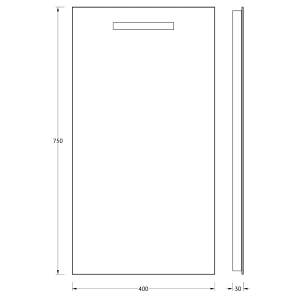 зеркало evoform lumline by 2000 40x75