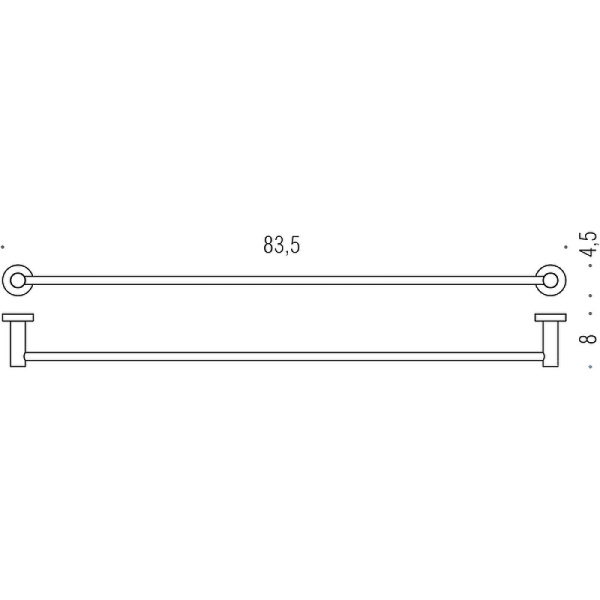 Полотенцедержатель 83,5 см Colombo Design Plus W4912.HPS1 Zirconium