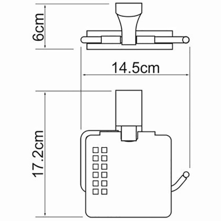 держатель туалетной бумаги wasserkraft leine k-5025 с крышкой, цвет хром