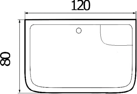 акриловый поддон для душа wemor sena 120x80x50 s 10000002325 белый