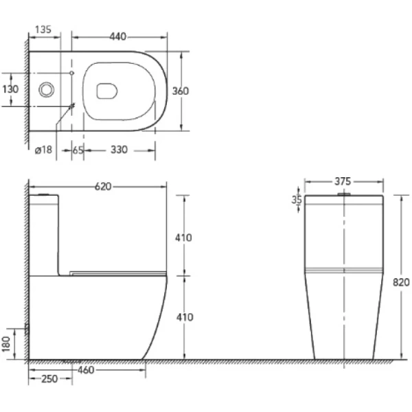 унитаз-компакт безободковый с сиденьем микролифт santiline sl-5016