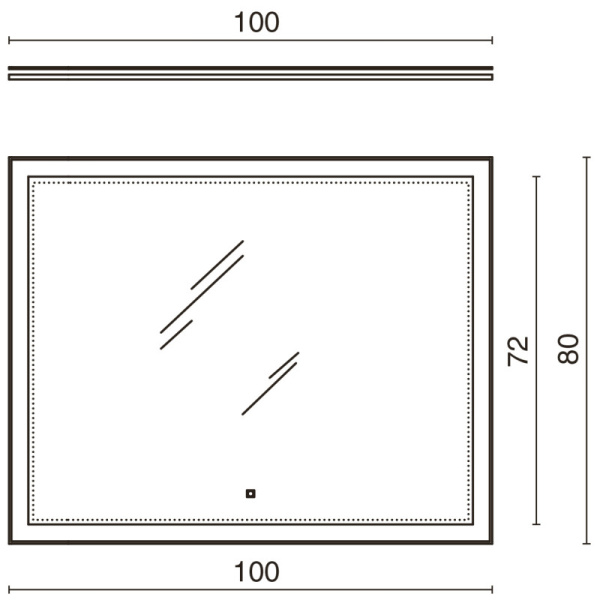 зеркало 100х80 см kerama marazzi buongiorno mi.p.100