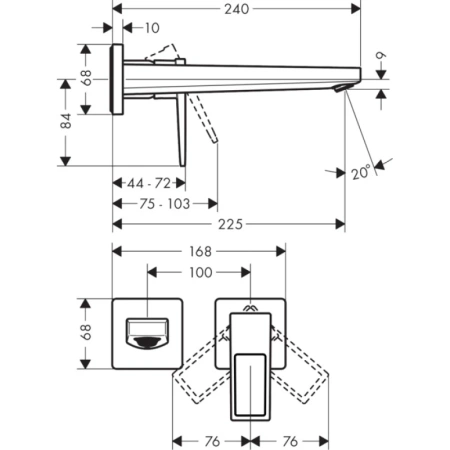 смеситель для раковины hansgrohe metropol 74526000