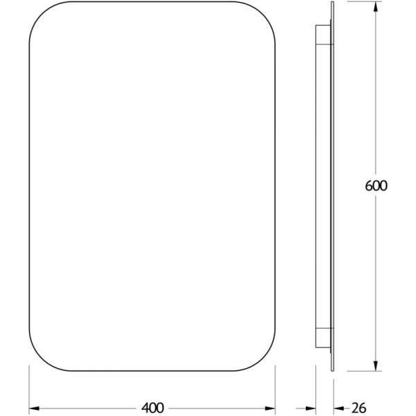 зеркало 40х60 см defesto opti df 2812