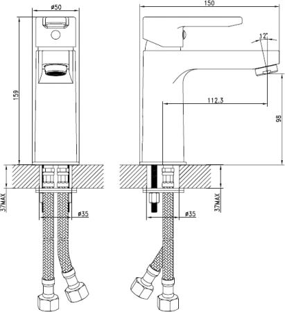 смеситель для раковины iddis sena sensb00i01