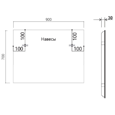 Зеркало 90х70 см Vincea VLM-3VN900