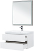 мебель для ванной aquanet беркли 80 белый/дуб рошелье (зеркало дуб рошелье)