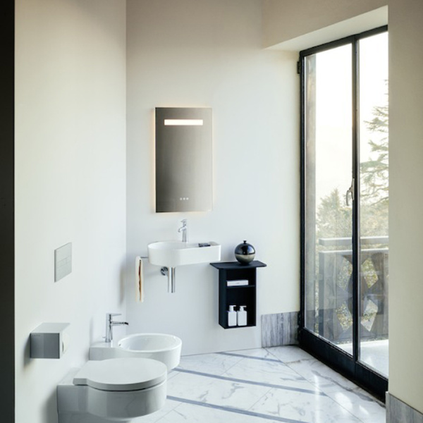 laufen laufen leelo зеркало 45х80см., горизонтальная led-подсветка, 3 сенсорных выключателя, алюминиевый каркас