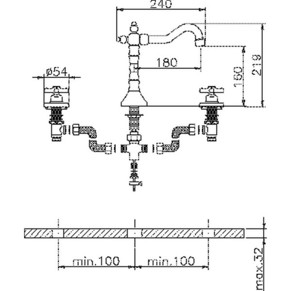 смеситель для раковины huber croisette cs00106021