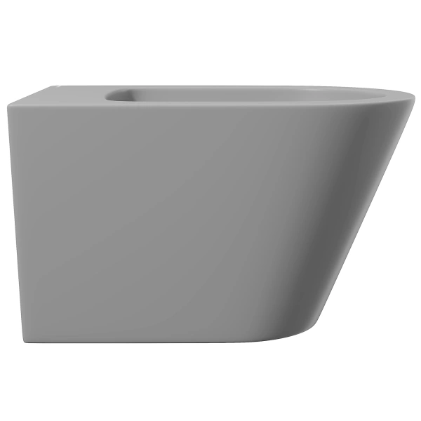 биде aqueduto cone con0330 подвесное, 52.5х36.5 см, серый матовый