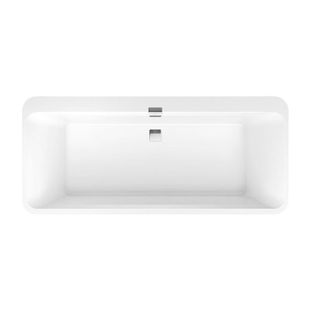 Квариловая ванна Villeroy & Boch Squaro Edge 12 UBQ170SQE2DV-RW 170x75 см, белый камень