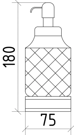 дозатор для мыла boheme royal cristal 10929-g-b золото