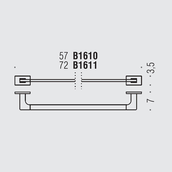 Colombo Design Look Полотенцедержатель 72см, PVD Vintage Matt