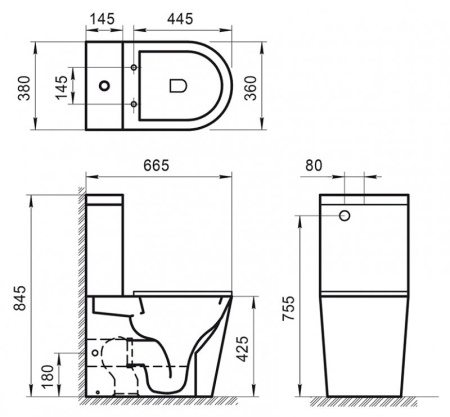 бачок для унитаза belbagno sfera-r bb2141t белый