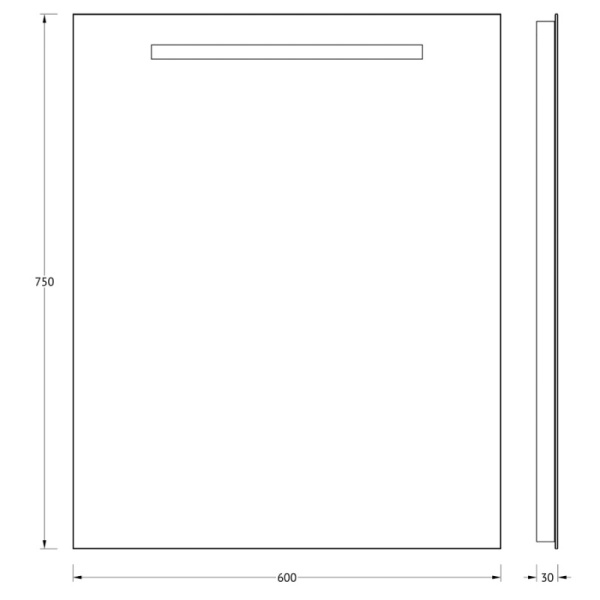 зеркало evoform lumline by 2003 60x75