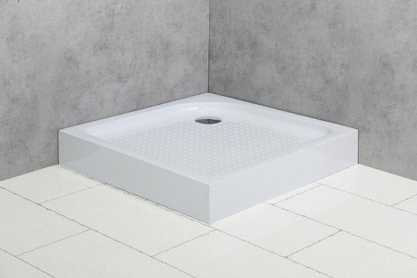 душевой поддон 85х85 см belbagno tray tray-bb-a-85-15-w с антискользящим покрытием, цвет белый