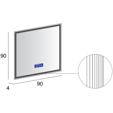 Зеркало 90x90 Cezares 45063