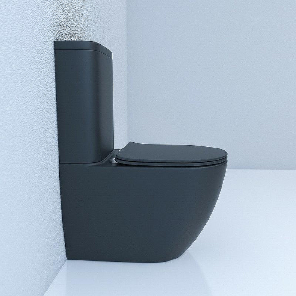унитаз компакт esbano fortex-n esunfortbm черный матовый с бачком и сиденьем микролифт