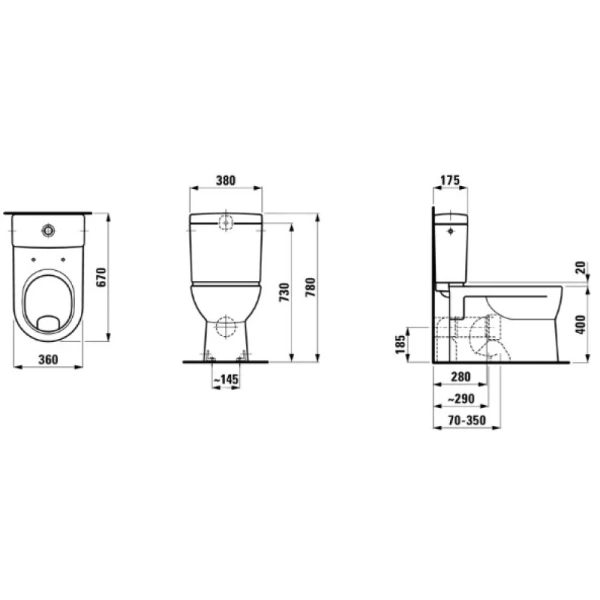 унитаз напольный с полочкой laufen pro (чаша) 8.2495.9.000.000.1