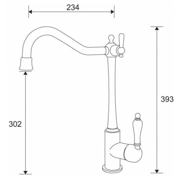 смеситель для кухни с подключением к фильтру zorg sanitary zr 322-50 yf- br