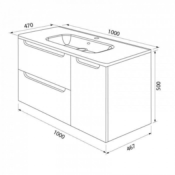 тумба с раковиной iddis edifice 100 подвесная белая edi10w1i95k