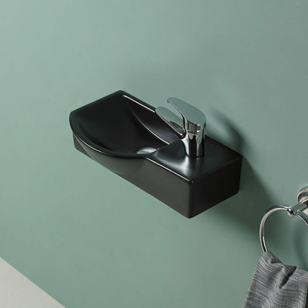 раковина weltwasser aisbach 7940 mt-bl r 40 10000008689 черная матовая