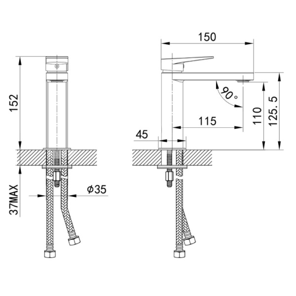 смеситель для раковины iddis bridge brdsb00i01 цвет хром