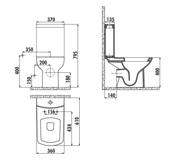 унитаз-компакт creavit lara lr311/lr410/it5030