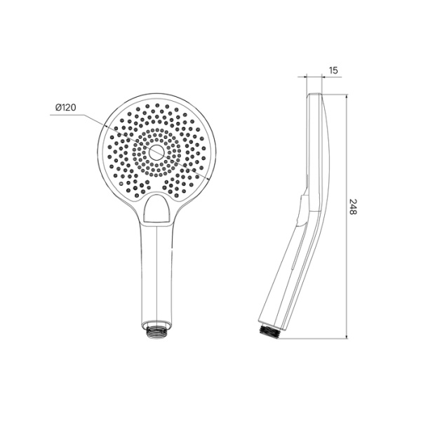 лейка для душа iddis optima home oph12cpi18, цвет хром