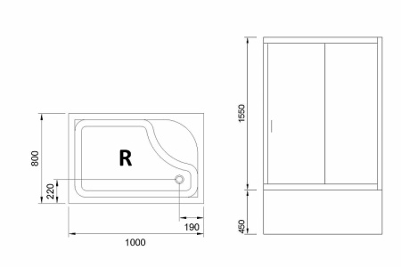 душевой уголок royal bath rb 8100bp-t-r