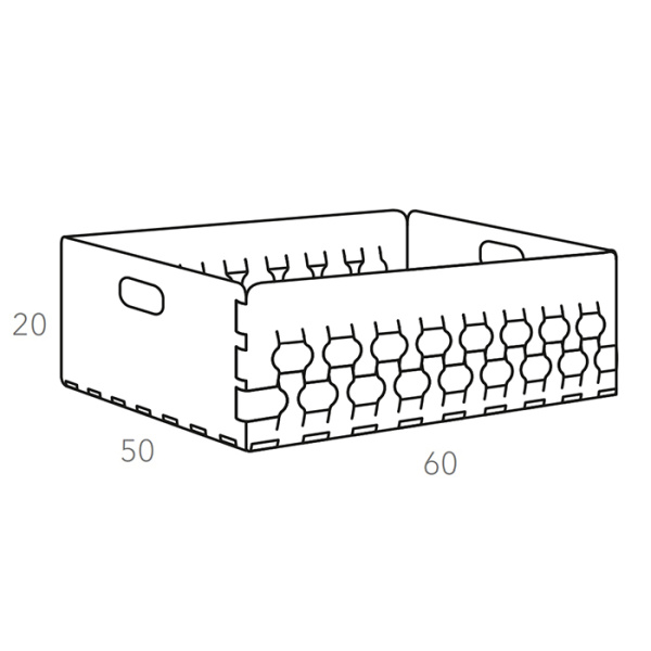 Корзинка Colombo Design Adj Dubai BADJ2049-1610 60x50хh20 см, панна котта|белый