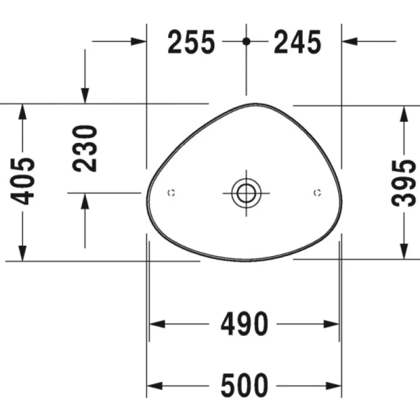 накладная раковина в ванную duravit cape cod 50 см,2339500000