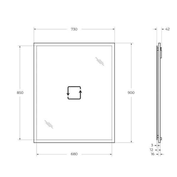 зеркало cezares tiffany 73 45087 с led-подсветкой и системой антизапотевания, цвет verde opaco.